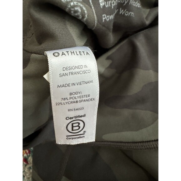 ATHLETA Olive Camo Contender 7/8 Tight Leggings Size XS - Picture 6 of 6